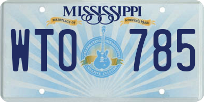 MS license plate WTO785