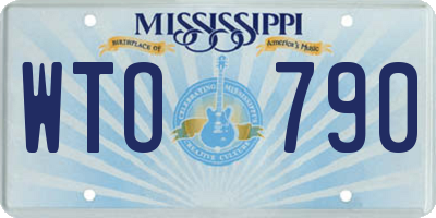MS license plate WTO790