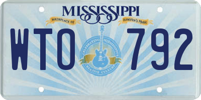 MS license plate WTO792