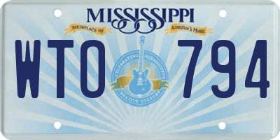 MS license plate WTO794