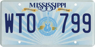 MS license plate WTO799