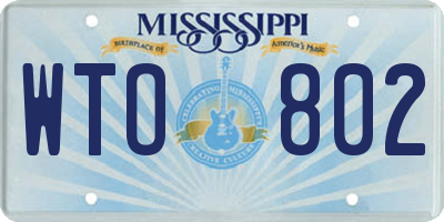 MS license plate WTO802