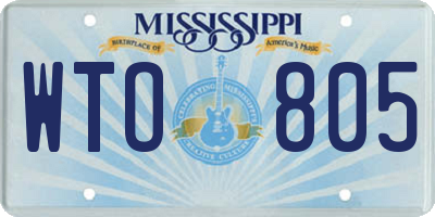 MS license plate WTO805