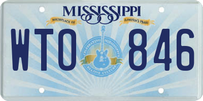 MS license plate WTO846
