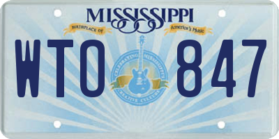 MS license plate WTO847