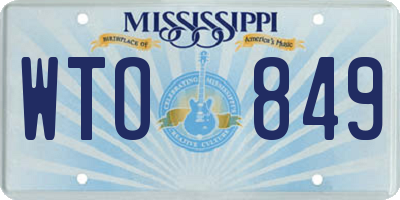 MS license plate WTO849