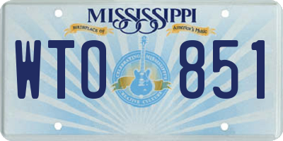 MS license plate WTO851