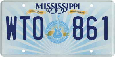 MS license plate WTO861