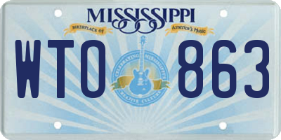 MS license plate WTO863
