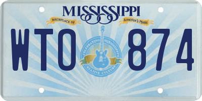 MS license plate WTO874