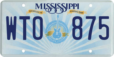 MS license plate WTO875