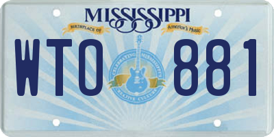 MS license plate WTO881