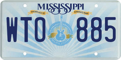 MS license plate WTO885