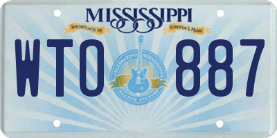 MS license plate WTO887