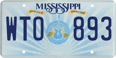 MS license plate WTO893