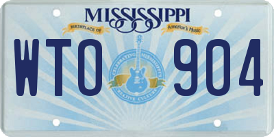 MS license plate WTO904