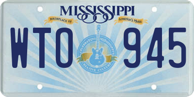 MS license plate WTO945
