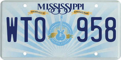 MS license plate WTO958