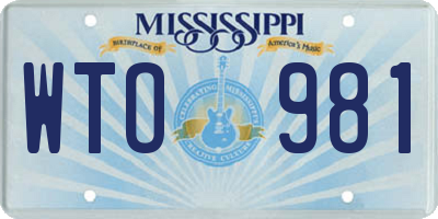 MS license plate WTO981