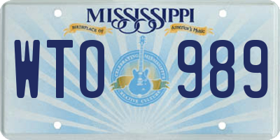 MS license plate WTO989