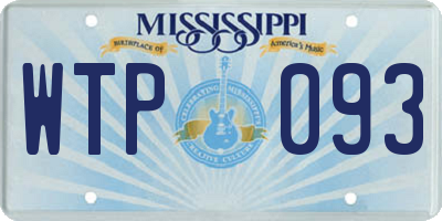 MS license plate WTP093