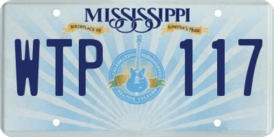 MS license plate WTP117