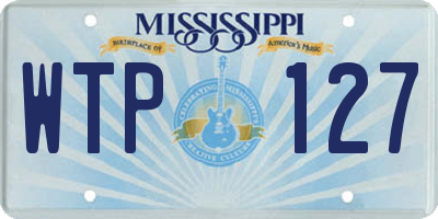 MS license plate WTP127