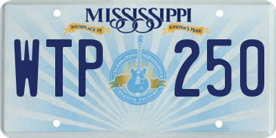 MS license plate WTP250