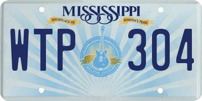 MS license plate WTP304