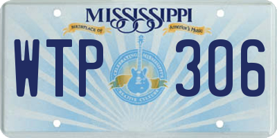 MS license plate WTP306