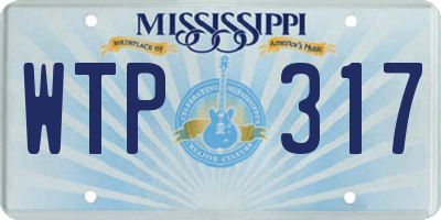 MS license plate WTP317