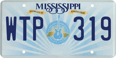 MS license plate WTP319