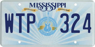 MS license plate WTP324