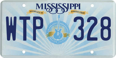 MS license plate WTP328