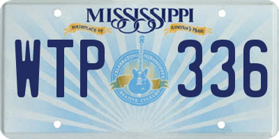 MS license plate WTP336