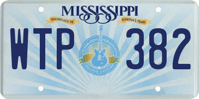MS license plate WTP382