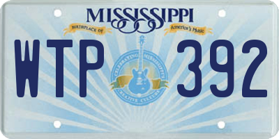 MS license plate WTP392