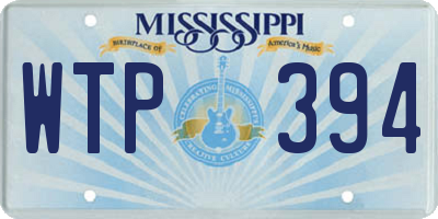 MS license plate WTP394