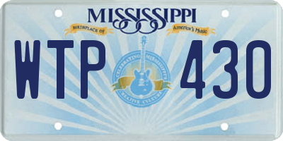 MS license plate WTP430