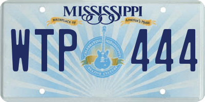 MS license plate WTP444
