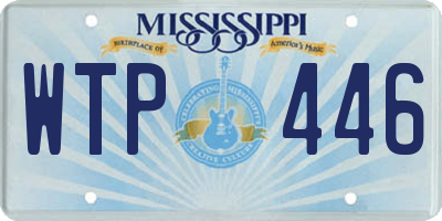 MS license plate WTP446