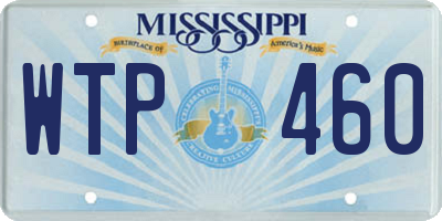 MS license plate WTP460