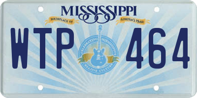 MS license plate WTP464