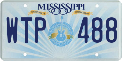 MS license plate WTP488