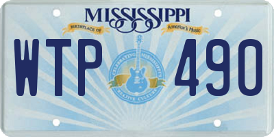 MS license plate WTP490