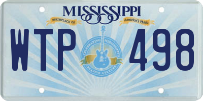 MS license plate WTP498