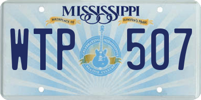 MS license plate WTP507