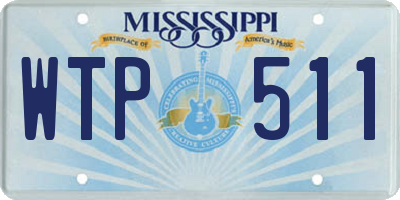 MS license plate WTP511