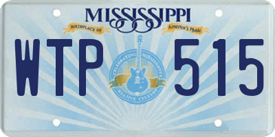 MS license plate WTP515