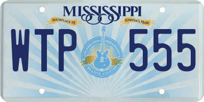 MS license plate WTP555
